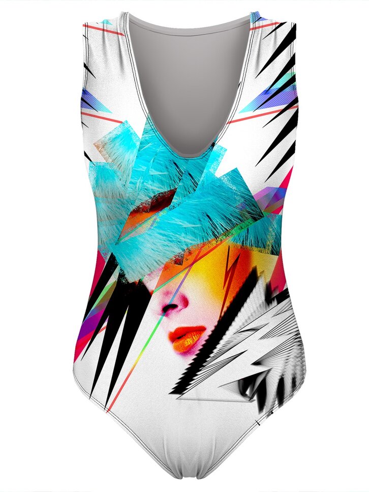 Zľava Dámske celé  plavky Pop-art